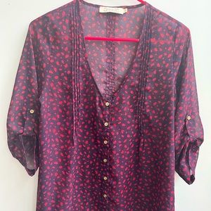 Propaganda sheer 3/4 sleeve top